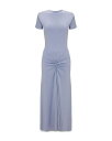 【送料無料】 ヴィクトリア ベッカム レディース シャツ トップス Gathered Waist Midi T-Shirt Dress Delphinium