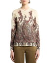 【送料無料】 エトロ レディース カーディガン アウター Silk & Cashmere Cardigan Print On W