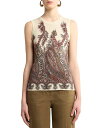 【送料無料】 エトロ レディース タンクトップ トップス Silk & Cashmere Tank Print On W