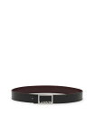 【送料無料】 ランバン メンズ ベルト アクセサリー Men's Signature Reversible Leather Belt Black and Bro...