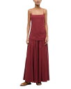 【送料無料】 スタウド レディース ワンピース トップス Ari Poplin Dress Sangria