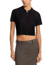 【送料無料】 フレーム レディース ポロシャツ トップス The Ribbed Polo Black