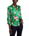 【送料無料】 ラジャンス レディース シャツ トップス Dani Three Quarter Sleeve Silk Blouse Green Multi Santa Fe