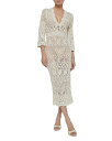 【送料無料】 ラジャンス レディース ワンピース トップス Dovie Mixed Pointelle Dress Ivory/Turquoise
