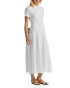 【送料無料】 デレクラムテンクロスバイ レディース ワンピース トップス Olympia Ruched Front Maxi Dress White