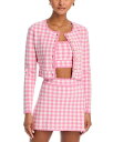 【送料無料】 ラブスハックファンシー レディース カーディガン アウター Bridgette Crewneck Cardigan Sweater Pink Pe...