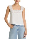 【送料無料】 フレーム レディース タンクトップ トップス The Eyelet Tank Top White