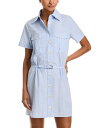 【送料無料】 フレーム レディース ワンピース トップス The Safari Mini Dress Oxford Blue Multi