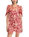 【送料無料】 サンク セプト レディース ワンピース トップス Floral Ribbons Junette Silk Dress Cherry Rose Mu...