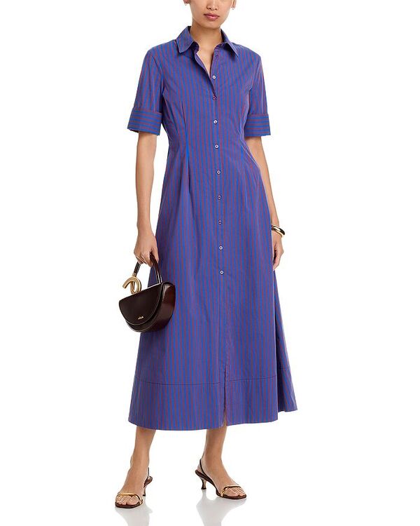【送料無料】 スタウド レディース ワンピース トップス Joan Striped Dress Atlas Stripe