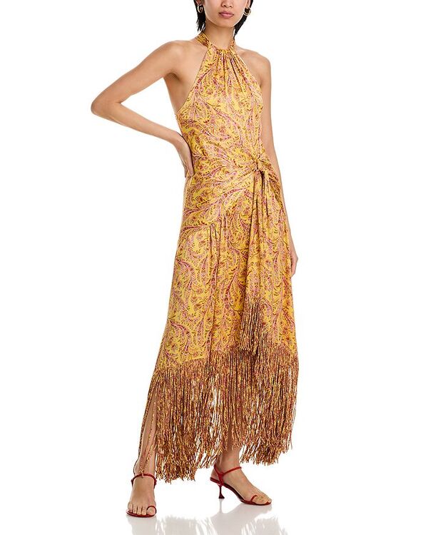 サンク セプト レディース トップス ワンピース Cinq Sept Charming Paisley Teresa Dress Lemon Grass(4)