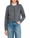 【送料無料】 サンドロ レディース カーディガン アウター Fine Knit Cardigan Grey