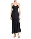 【送料無料】 サンドロ レディース ワンピース トップス Fluid Satin Maxi Slip Dress Navy Blue