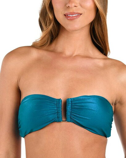 【送料無料】 ラジャンス レディース トップのみ 水着 Krysta Shimmer Bandeau Bikini Top Viridian 【送料無料】 ラジャンス レディース トップのみ 水着 Krysta Shimmer Bandeau Bikini Top Viridian