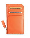 【送料無料】 ロイス レディース 財布 アクセサリー Leather Zipper Credit Card Case Orange