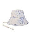 【送料無料】 マージュ レディース 帽子 アクセサリー Watercolor Themed Long Bucket Hat White/Blue