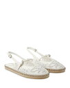 【送料無料】 ジミーチュー レディース パンプス シューズ Women's Embroidered Slingback Flats Latte