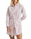 【送料無料】 デレクラムテンクロスバイ レディース シャツ トップス Derel Lam 10 Crosby Trish Striped Waist Tie P...