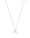 【送料無料】 アクア レディース ネックレス・チョーカー・ペンダントトップ アクセサリー Bow Swarovski Pearl Beaded Pendant Necklace in 14K Gold Plated 18" - Exclusive Gold/White