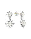 【送料無料】 ラゴス レディース ピアス・イヤリング アクセサリー Sterling Silver Luna Cultured Pearl Fleur Drop Earrings Silver