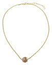 【送料無料】 アクア レディース ネックレス・チョーカー・ペンダントトップ アクセサリー Gems Fiesta Ball Pendant Necklace 16-18" - Exclusive Multi/Gold