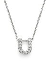【送料無料】 ロバートコイン レディース ネックレス・チョーカー・ペンダントトップ アクセサリー 18K White Gold Initial Love Letter Pendant Necklace with Diamonds 16" U