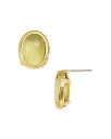 【送料無料】 アクア レディース ピアス・イヤリング アクセサリー Oval Stone Stud Earrings in Gold Tone - Exclusive Yellow