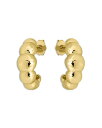 【送料無料】 アクア レディース ピアス・イヤリング アクセサリー Croissant Shape Hoop Earrings in 18K Gold Plated Sterling Silver - Exclusive Gold
