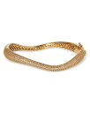 【送料無料】 ナディール レディース ブレスレット・バングル・アンクレット アクセサリー Alma Pav Wavy Bangle Bracelet Gold