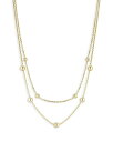 【送料無料】 アクア レディース ネックレス・チョーカー・ペンダントトップ アクセサリー Double Layer Ball Necklace 16"-18"- Exclusive Gold