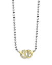 【送料無料】 ラゴス レディース ネックレス・チョーカー・ペンダントトップ アクセサリー 18K Yellow Gold & Sterling Silver Signature Caviar Diamond Interlocking Pendant Necklace 16-18
