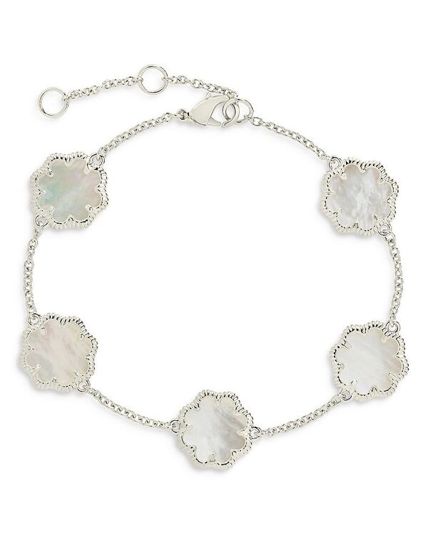 スターリングフォーエバー レディース アクセサリー ブレスレット・バングル・アンクレット Sterling Forever Rose Petal Station Bracelet White/Silver ホワイト