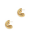 【送料無料】 アクア レディース ピアス・イヤリング アクセサリー 24K Yellow Gold Plated Sterling Silver Half Hoop Earrings 1" diameter - Exclusive Gold