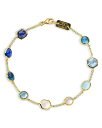 【送料無料】 イッポリスタ レディース ブレスレット・バングル・アンクレット アクセサリー 18K Yellow Gold 18K Rock Candy Multi Stone Mixed Cut Confetti Statement Bracelet Blue/Gold(4)