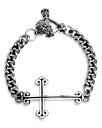 【送料無料】 キングベイビー メンズ ブレスレット・バングル・アンクレット アクセサリー Men's Sterling Silver East West Cro...