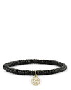 【送料無料】 シドニーエヴァン レディース ブレスレット・バングル・アンクレット アクセサリー Wicked x Sydney Evan 14K Yellow Gold Black Spinel & Emerald Accent OZ Logo Charm Bracelet Black/Gold|詳細画像