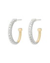 【送料無料】 マルコ ビチェゴ レディース ピアス・イヤリング アクセサリー 18K White & Yellow Gold Masai Diamond Hoo...