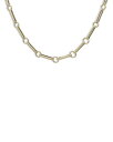 【送料無料】 ムーン & メドウ レディース ネックレス・チョーカー・ペンダントトップ アクセサリー 14K Yellow Gold Polished Bar & Circle Link Necklace 18" Gold