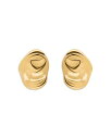 【送料無料】 アクア レディース ピアス・イヤリング アクセサリー Sculptured Oval Stud Earrings Gold