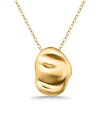 【送料無料】 アクア レディース ネックレス・チョーカー・ペンダントトップ アクセサリー Sculptured Oval Pendant Necklace 16-18" Gold