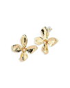 【送料無料】 アクア レディース ピアス・イヤリング アクセサリー Imitation Pearl Flower Statement Stud Earrings - Exclusive Gold