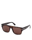 【送料無料】 トム・フォード メンズ サングラス・アイウェア アクセサリー Men's Dunning Rectangular Sunglasses 55mm Havana/Brown Solid(4)