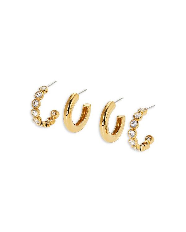 ReVida ŷԾŹ㤨֥ʥǥ ǥ ꡼ ԥ Nadri Polished Cubic Zirconia Bezel Small Hoop Earrings Set of 2 Gold ɡפβǤʤ27,480ߤˤʤޤ