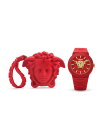 【送料無料】 ヴェルサーチ レディース 腕時計 アクセサリー V Pop Watch 43mm Red