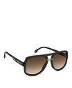 【送料無料】 カレーナ レディース サングラス・アイウェア アクセサリー Victory Square Double Bridge Sunglasses 59mm Brown/Brown