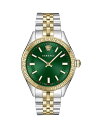 【送料無料】 ヴェルサーチ レディース 腕時計 アクセサリー Hellenyium Bracelet Watch 36mm Green/Two Tone(2)