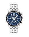 【送料無料】 ヴェルサーチ レディース 腕時計 アクセサリー Sport Chronograph Bracelet Watch 44mm Blue/Silver(2)