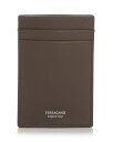 【送料無料】 フェラガモ レディース 財布 アクセサリー Leather Money Clip & Card Case Concrete