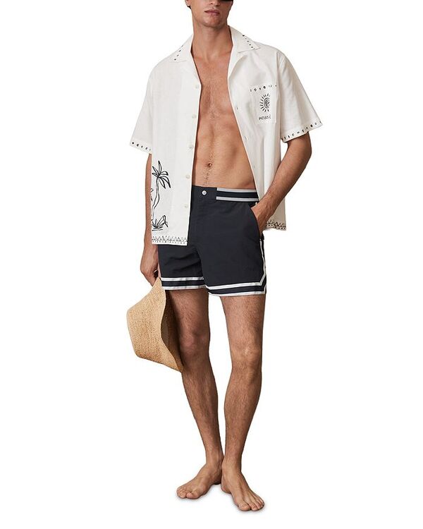 レイス メンズ 水着 ハーフパンツ・ショーツ ショートパンツ REISS Baller Stripe Swim Shorts Navy ネイビー