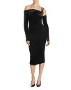 【送料無料】 ヴェルサーチ レディース ワンピース トップス Velvet Ribbed Dress Black